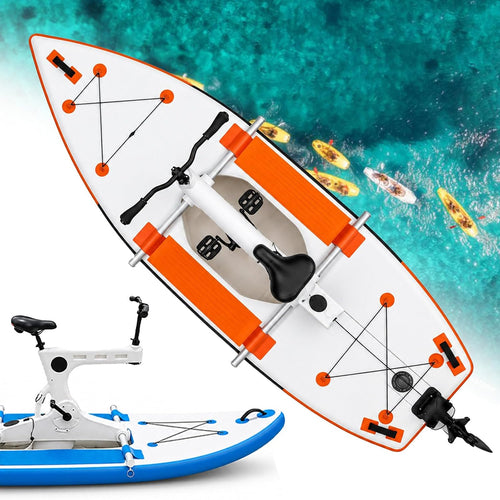 Inflatable Water Bike | Pedal Water Bicycle with 220kg Max Load | Efficient Propeller Drive for Lake, River, Beach Family Outings