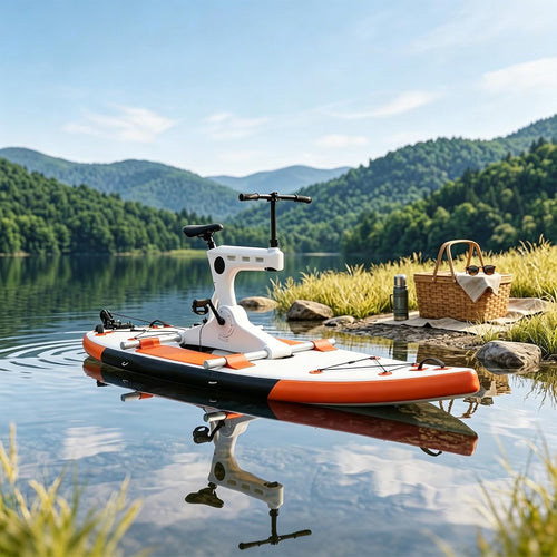 Inflatable Water Bikes for Lake - Pro Pedal Water Bicycle with 485lb Capacity, Quick Setup, Ideal for Family Outings, Beach Trips, Outdoor Water Sports