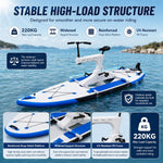 Inflatable Water Bike Pedal Bicycle | 220kg Max Load Efficient Propeller Drive | Pontoon Water Bike for Lakes, Rivers, and Beach Family Outings